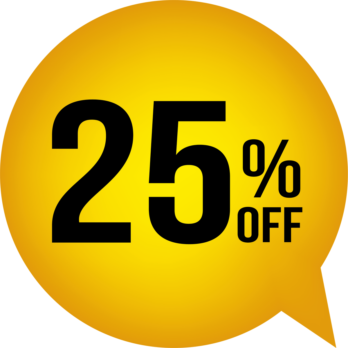25 percent off